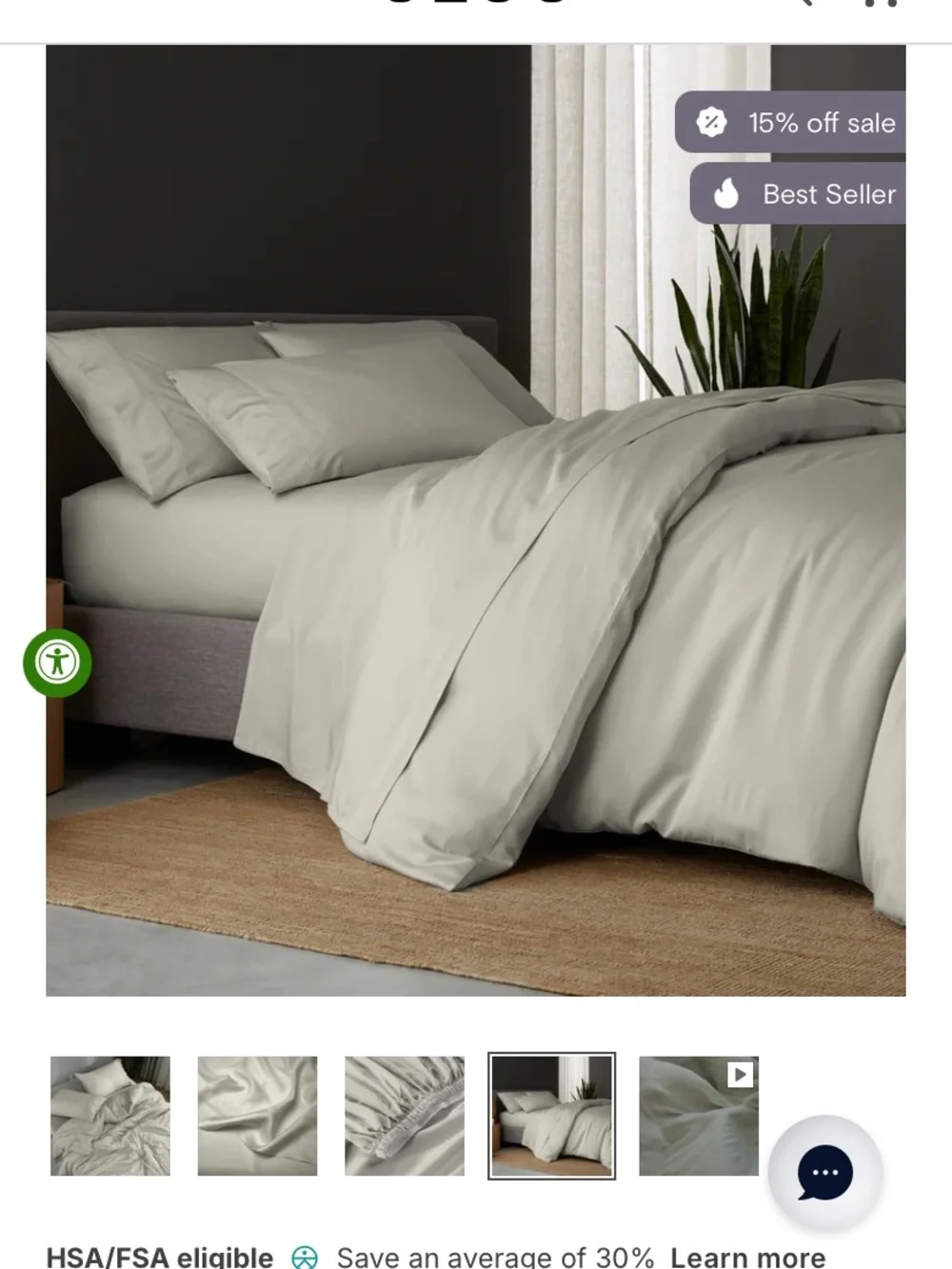 NWT Sijo DOZ king Bamboo Sheet Set - 2 Pillowcases, 1 Fitted & 1 Flat Sheet